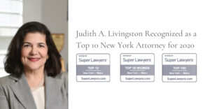 Judith A. Livingston Recognized as a Top 10 New York Attorney for 2020