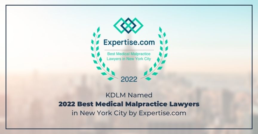 Named 2022 Best Medical Malpractice Lawyers in New York City by Expertise.com