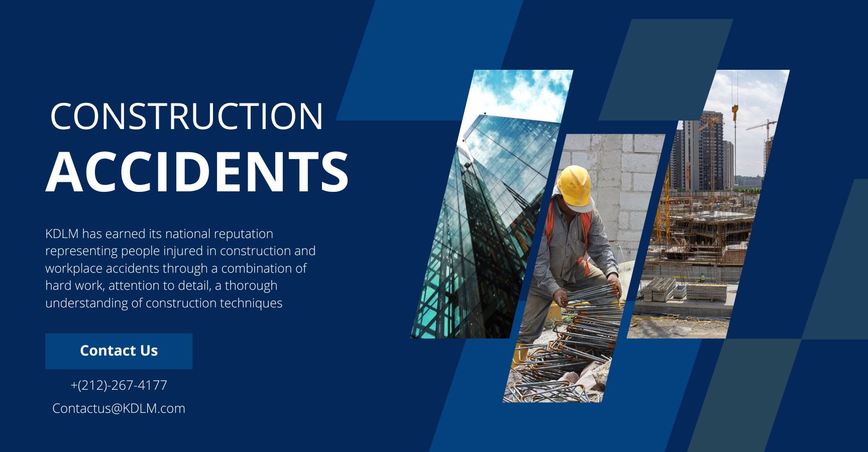 Flyer template for Construction Accidents.