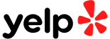 The yelp logo stands out on a black background, showing the results of their brand.